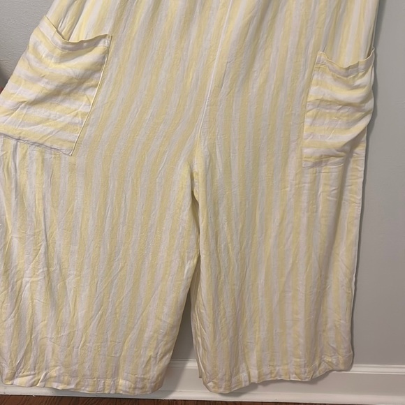 NWT Stoney Clover Yellow stripe jumper. Breezy one piece, Womens plus size 1x. - Picture 4 of 8